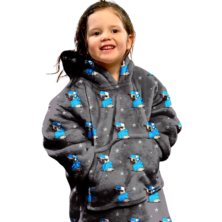 Hooded Cosy- Mini Kids Pug Lyfe