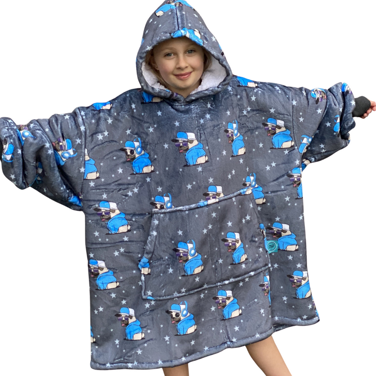 Hooded Cosy - Kids Pug Lyfe