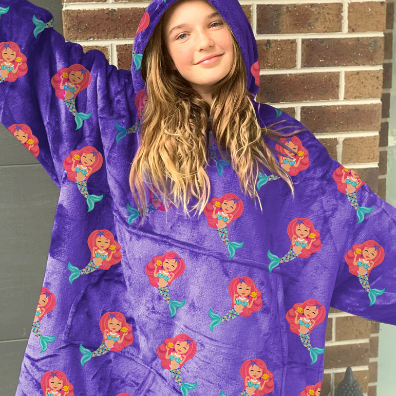 Hooded Cosy- Mini Kids Mermaids