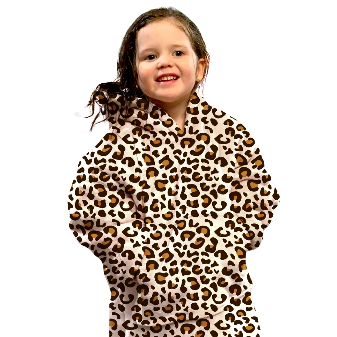 Hooded Cosy - Mini Kids Leopard