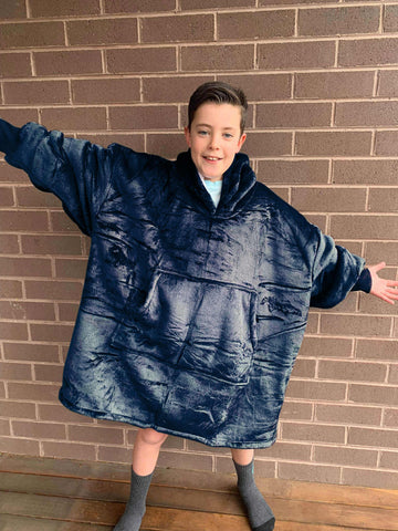 Hooded Cosy - Kids Navy blue