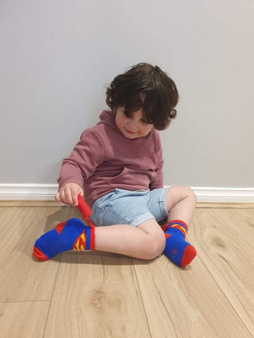 Super Hero socks with capes