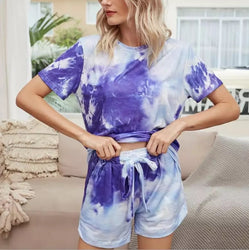 Tie Dye Pj Set -  Deep Purple