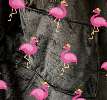Hooded Cosy Blanket Flamingo