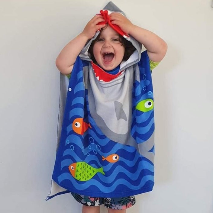 Children's Hooded Towel - Shark 🦈